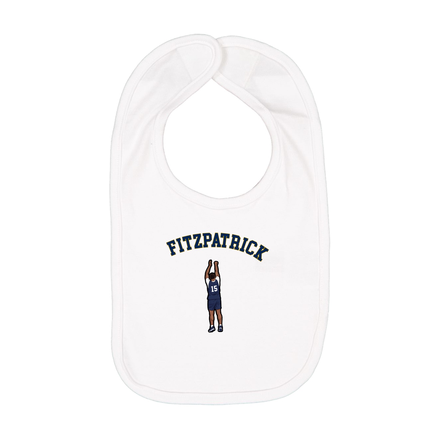 Infant Bib — Shirsey Arch in White