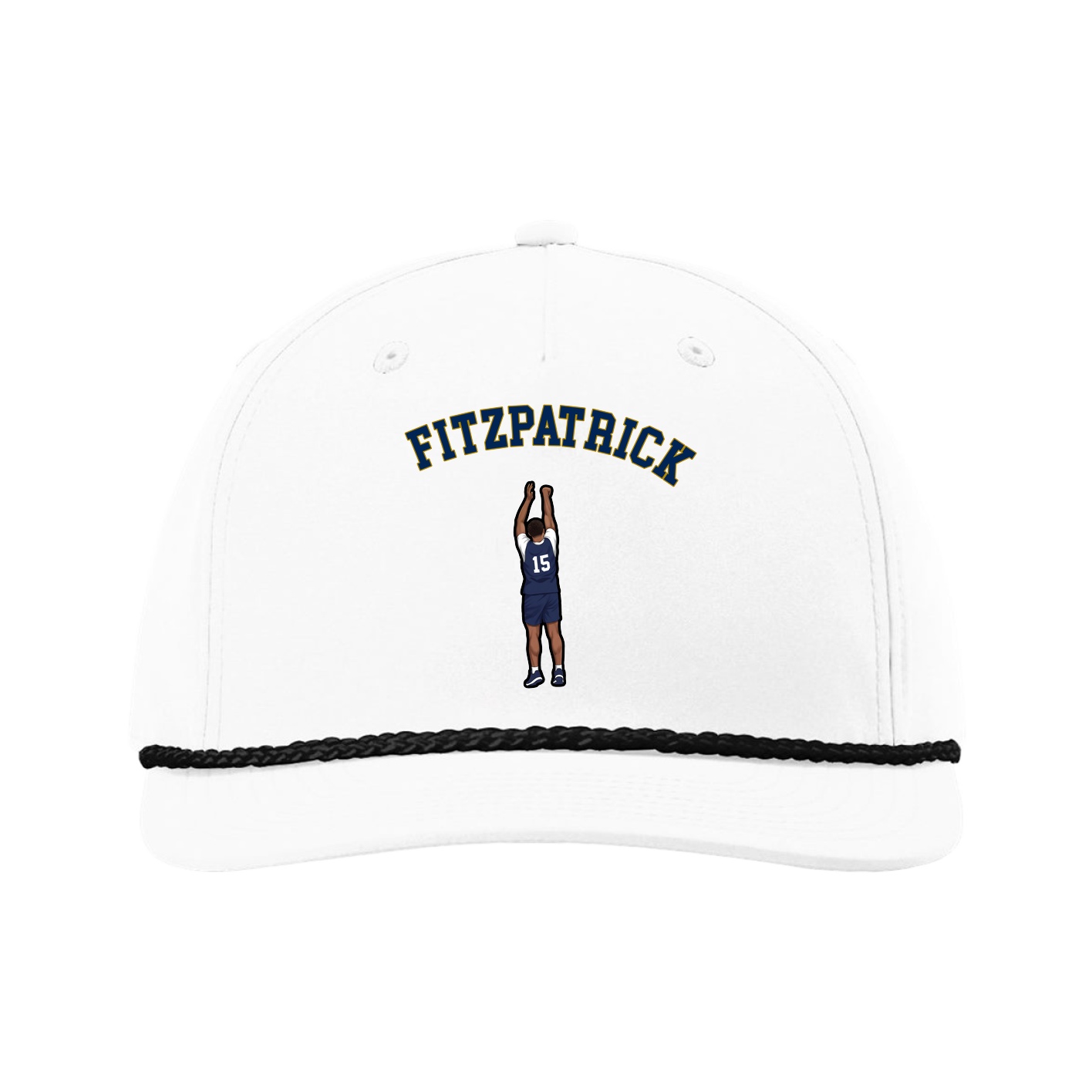 Five-Panel Classic Rope Cap — Shirsey Arch in White