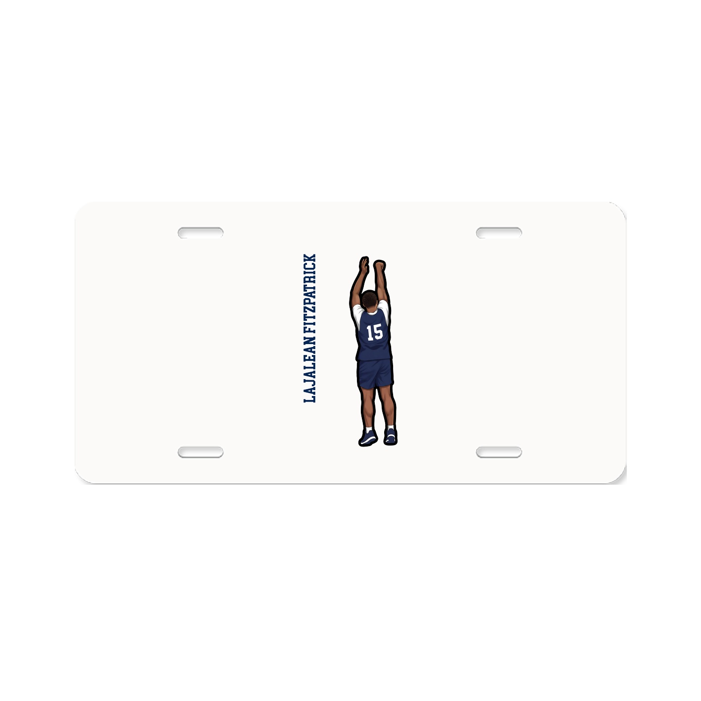 License Plate — Name Vertical in Classic
