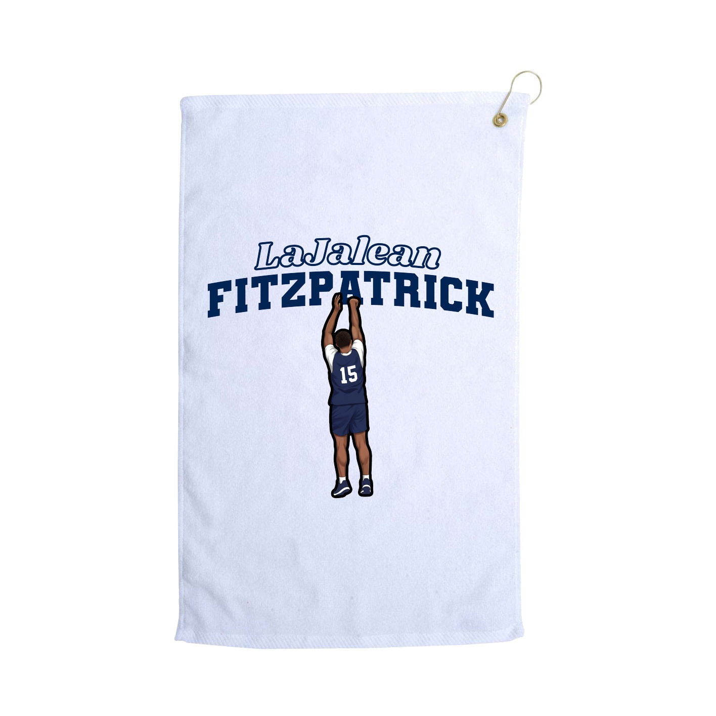 Golf Towel — Name Arch in White