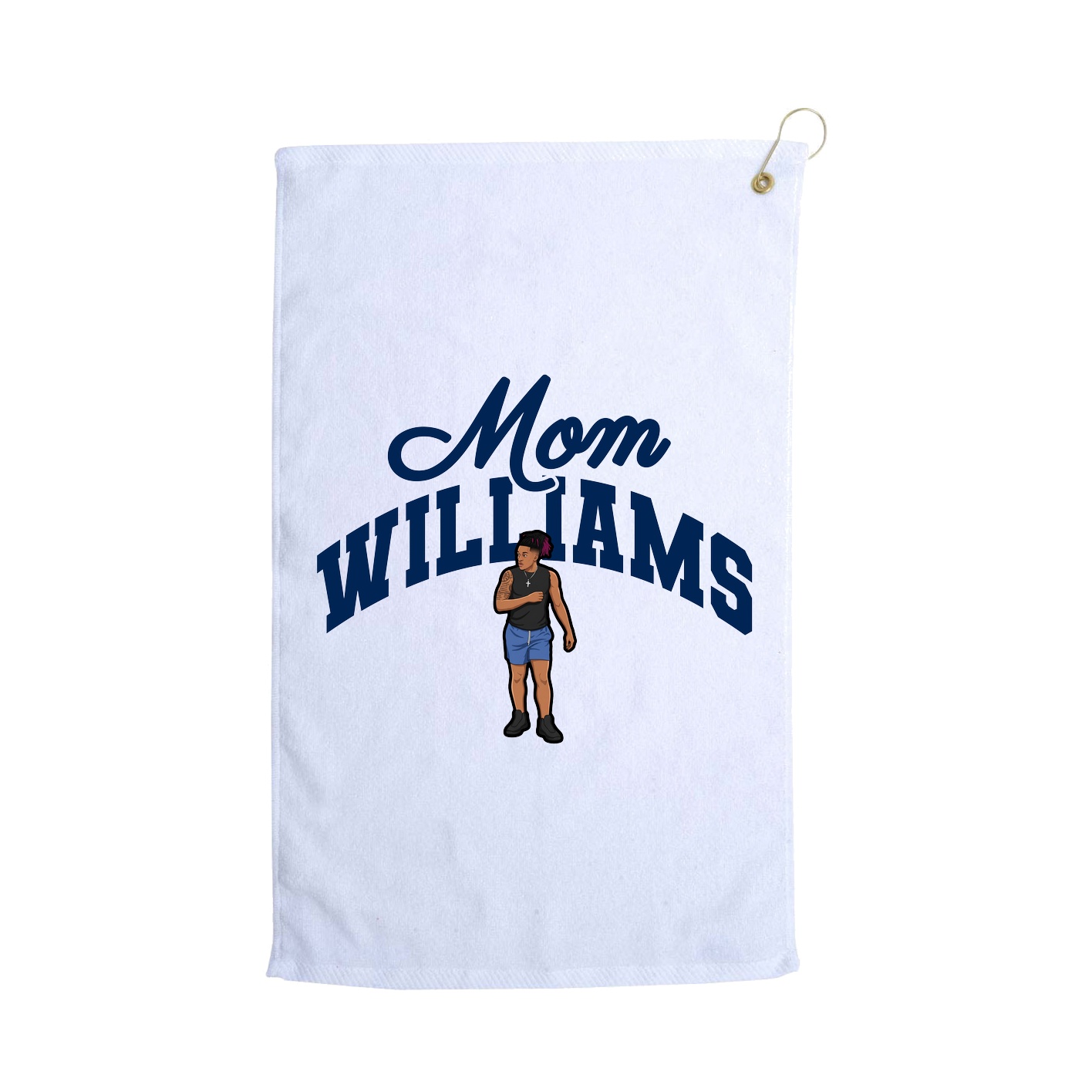 Golf Towel — Mothers Day Arch in White