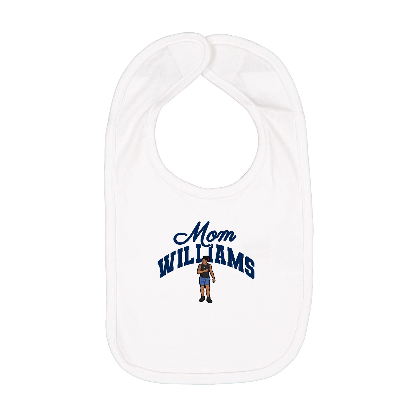 Infant Bib — Mothers Day Arch in White