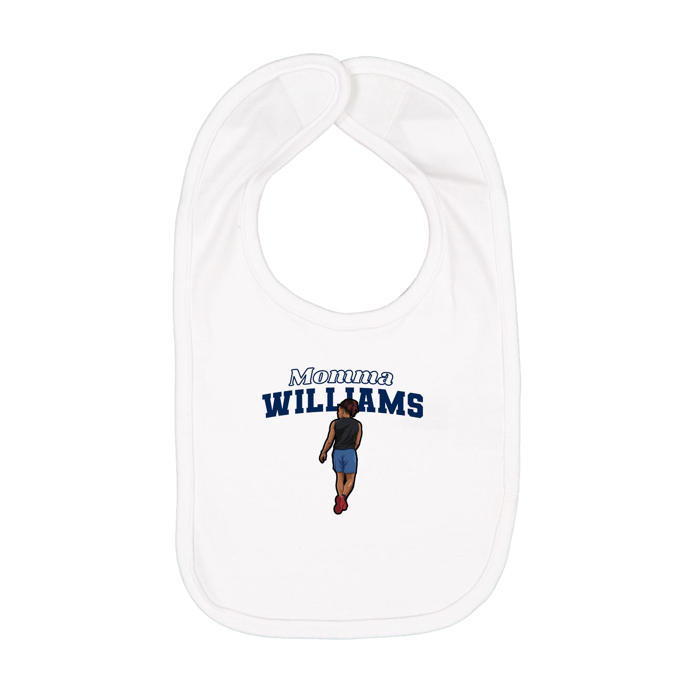 Infant Bib — Mothers Day Block in White
