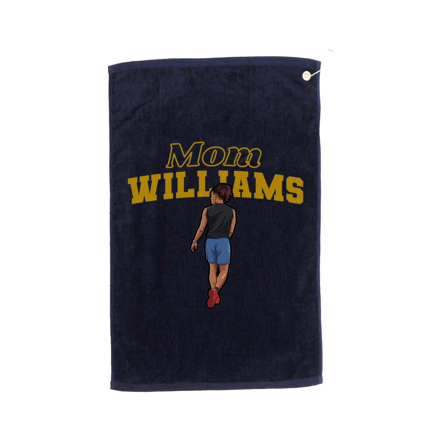 Golf Towel — Mothers Day Block in Navy