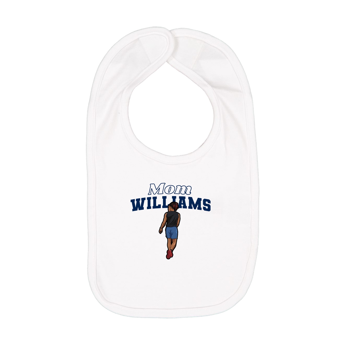 Infant Bib — Mothers Day Block in White