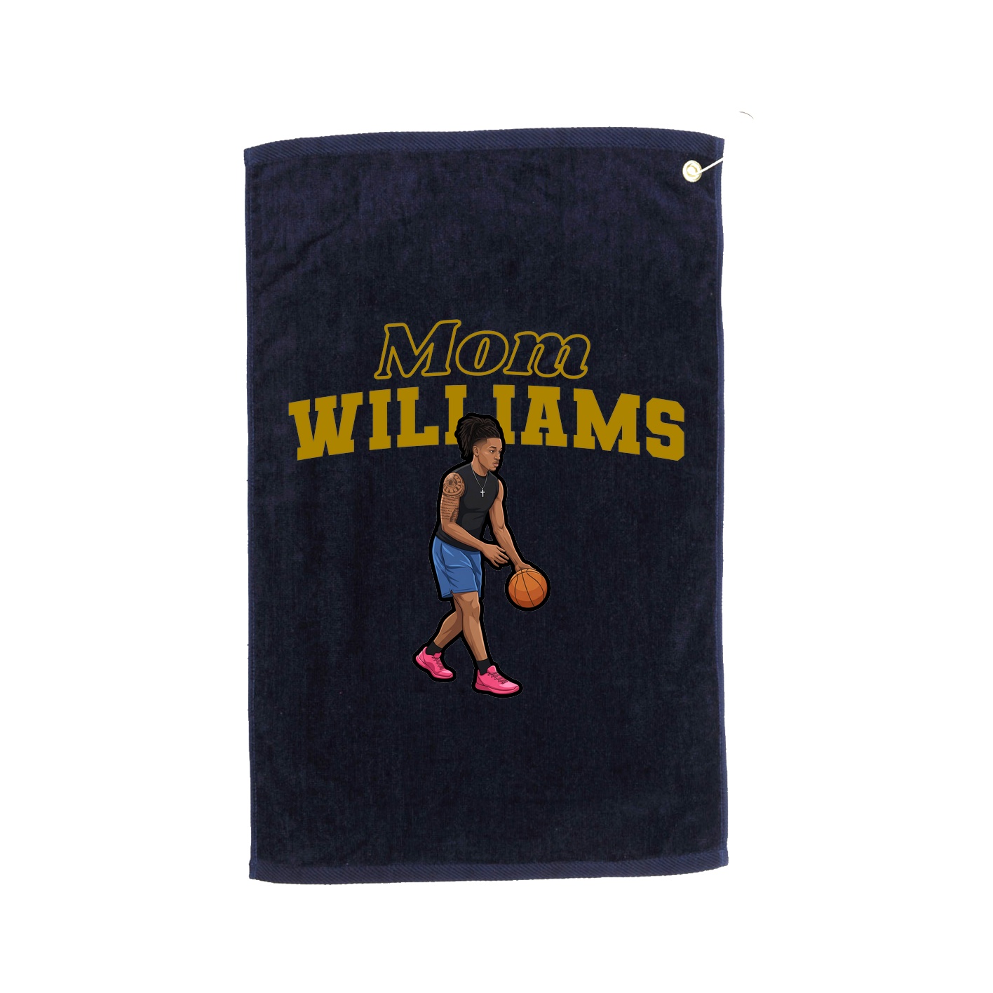 Golf Towel — Mothers Day Block in Navy
