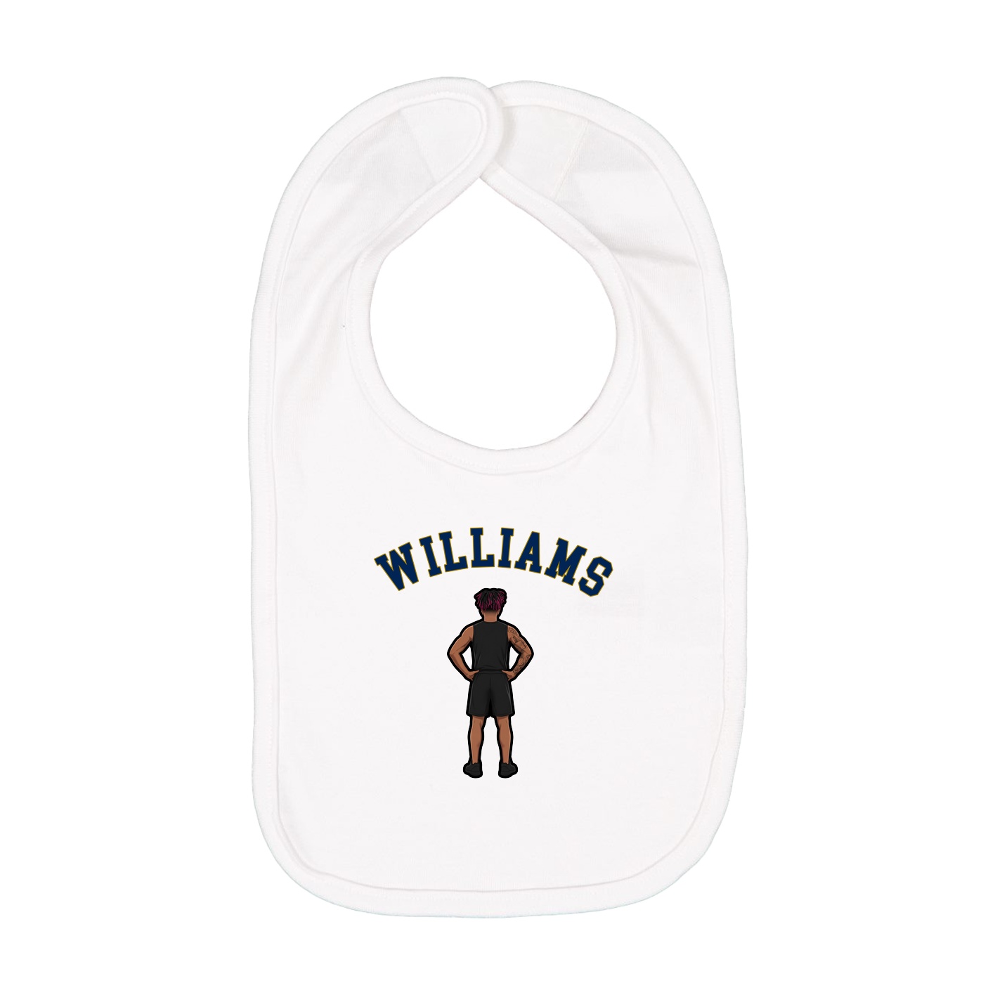 Infant Bib — Shirsey Arch in White