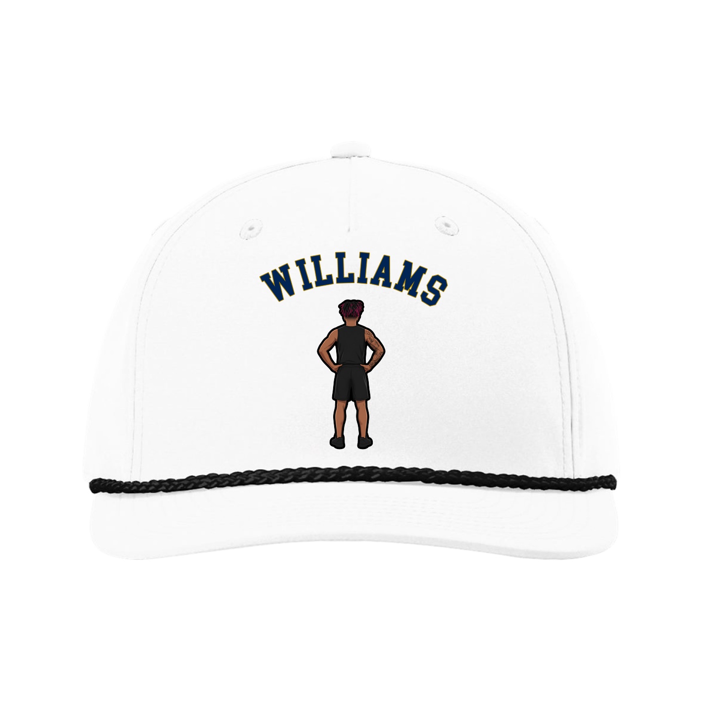 Five-Panel Classic Rope Cap — Shirsey Arch in White