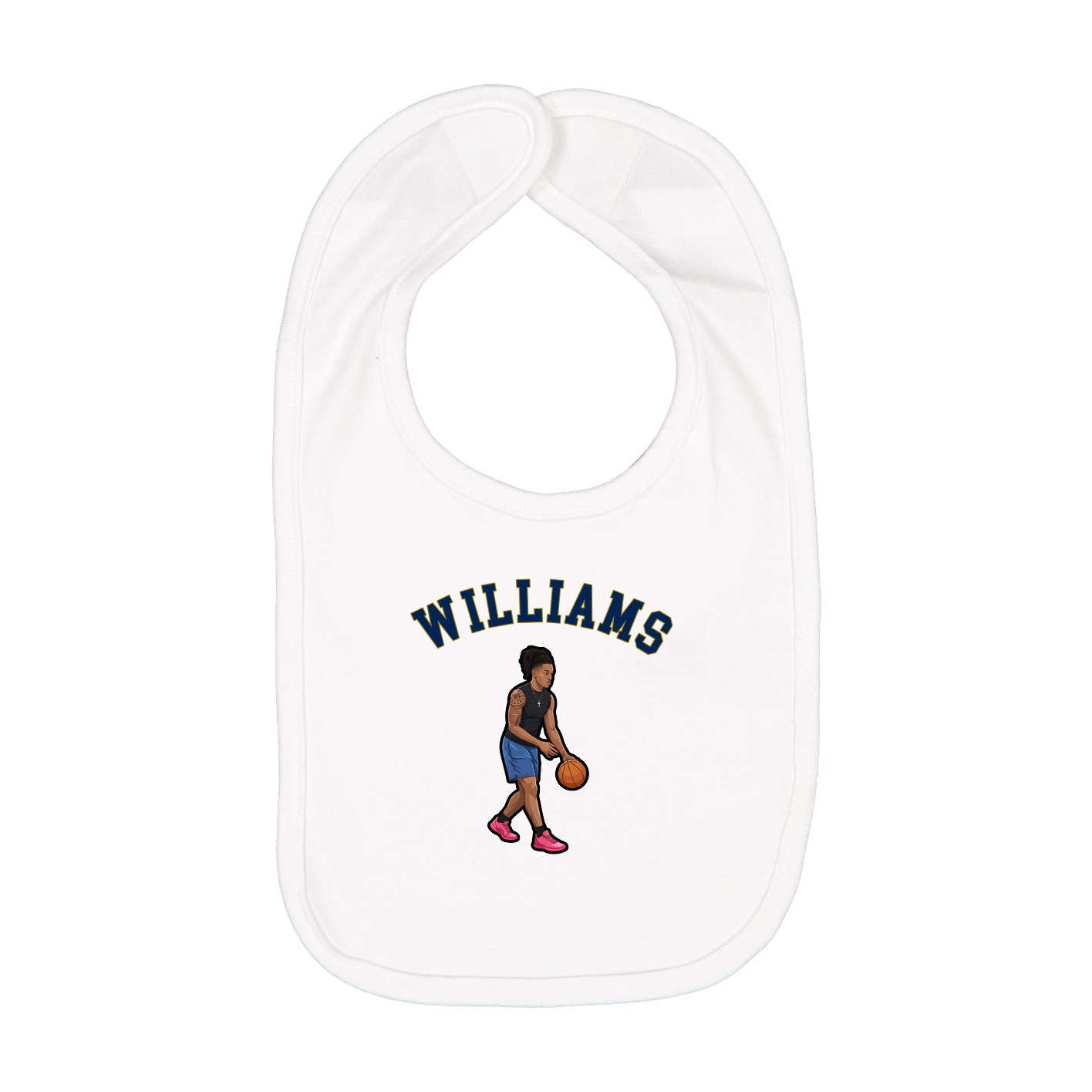 Infant Bib — Shirsey Arch in White
