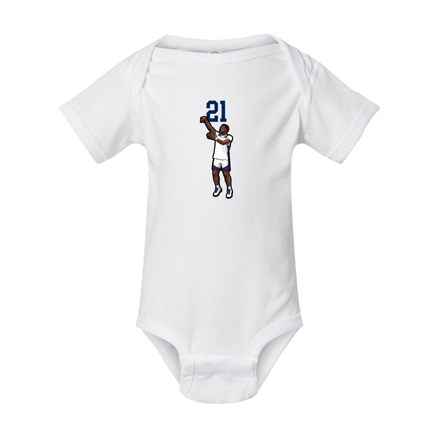 Baby Onesie — Number Top in White