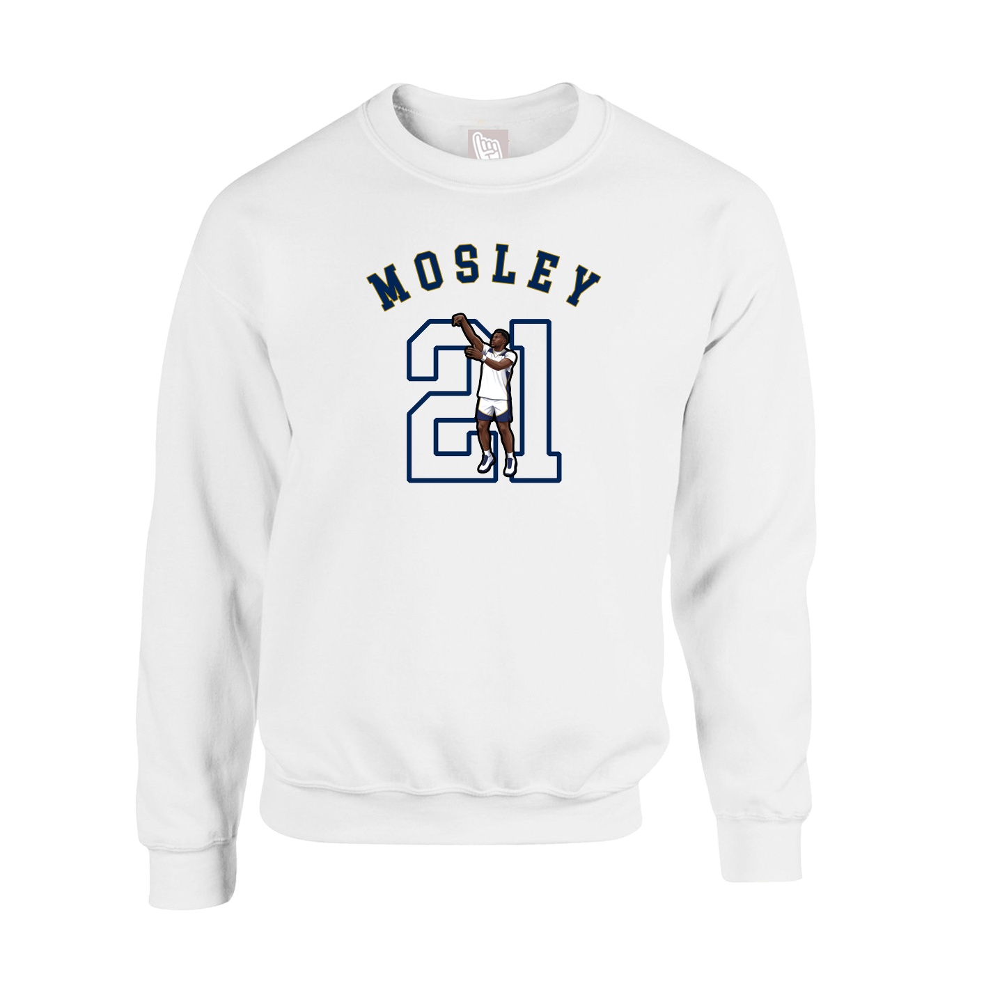 Fleece Crew — Shirsey Arch in White