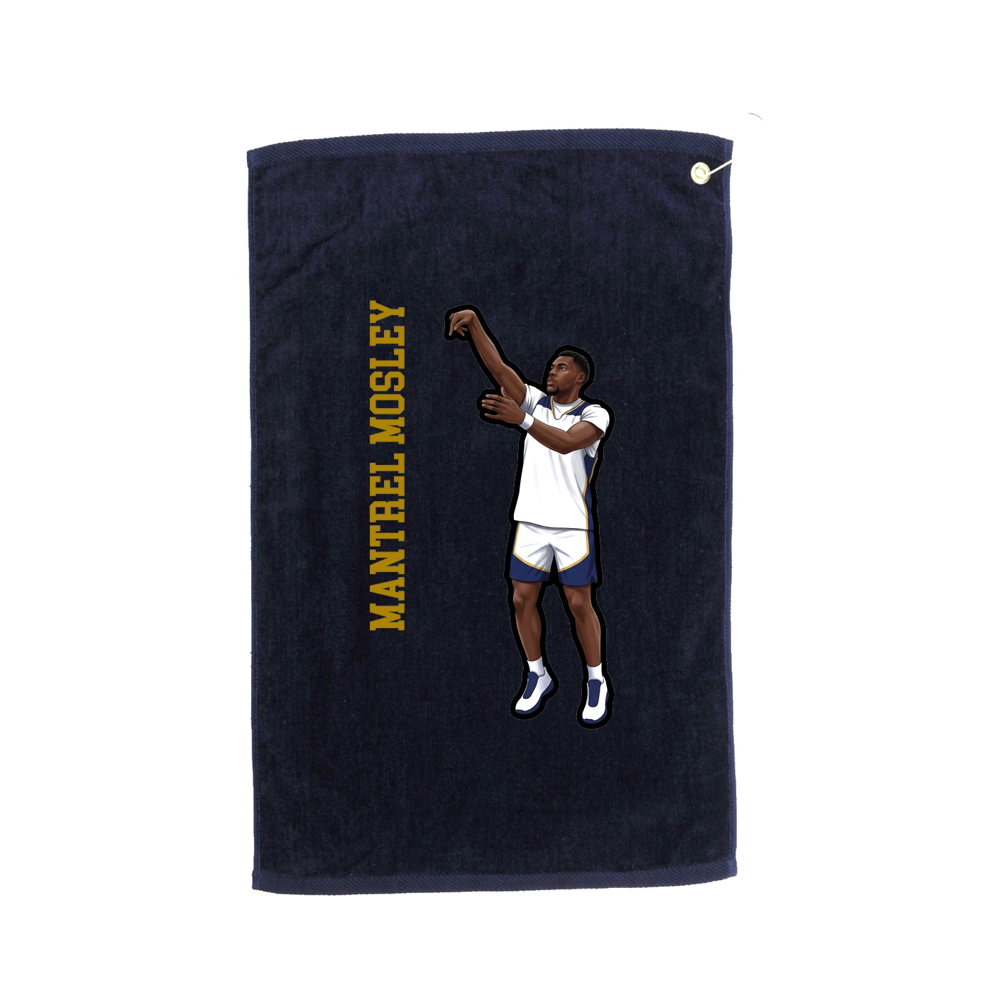 Golf Towel — Name Vertical in Navy