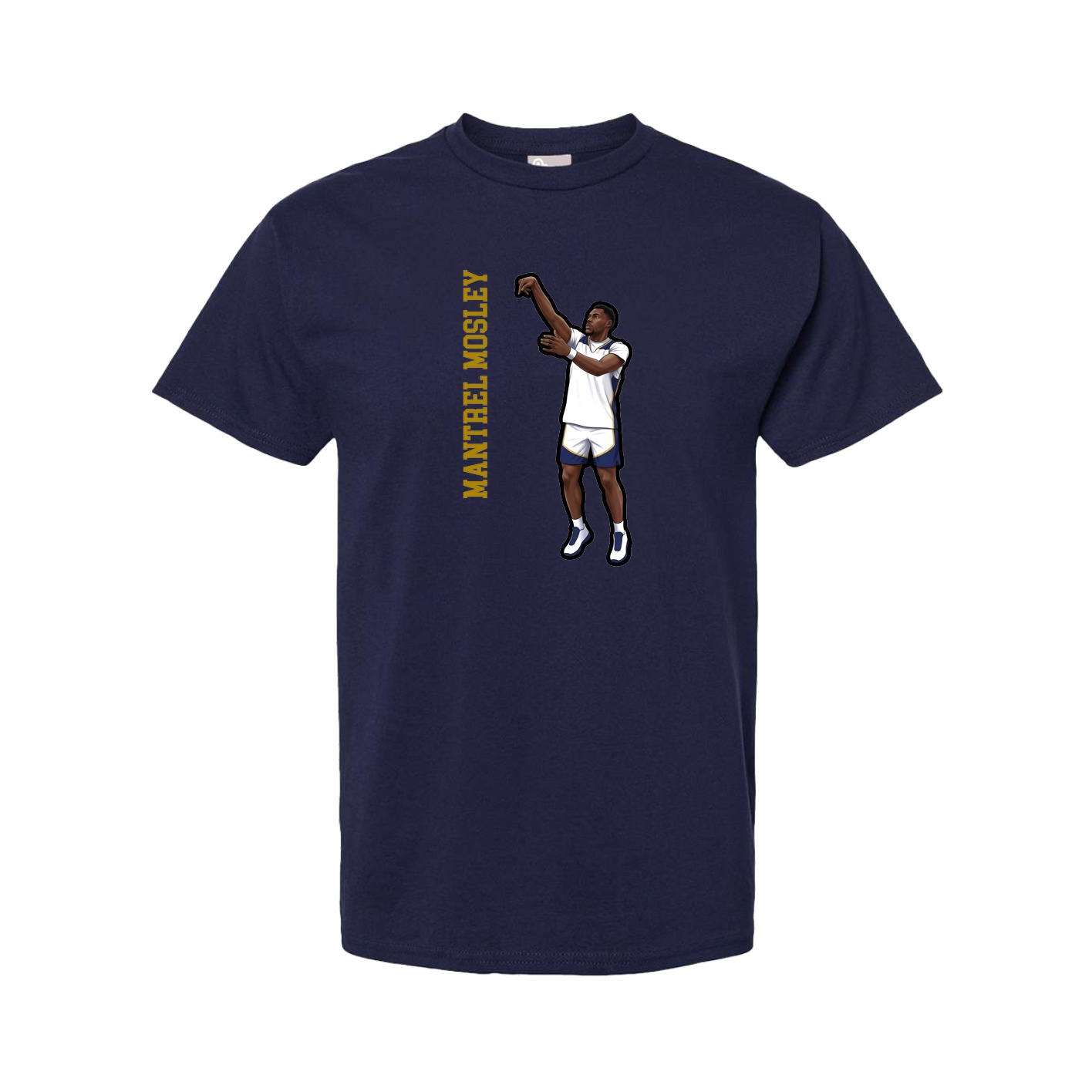 Tee — Name Vertical in Navy