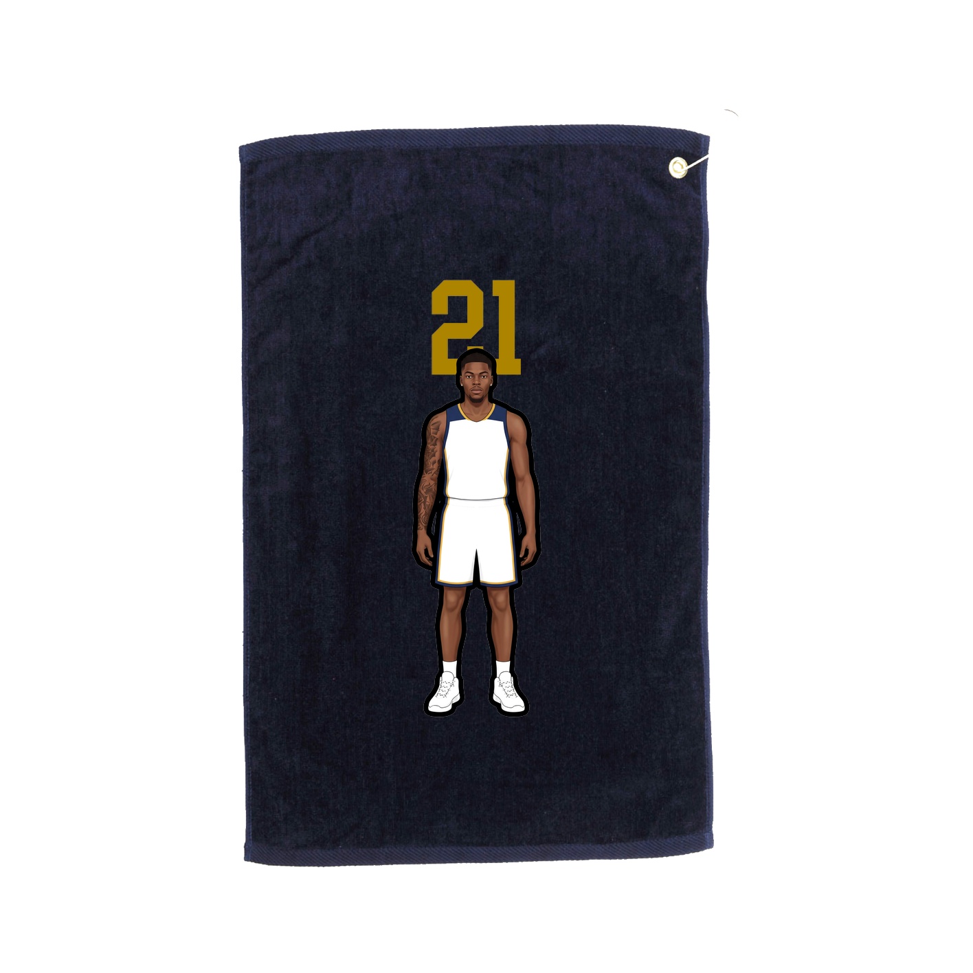 Golf Towel — Number Top in Navy