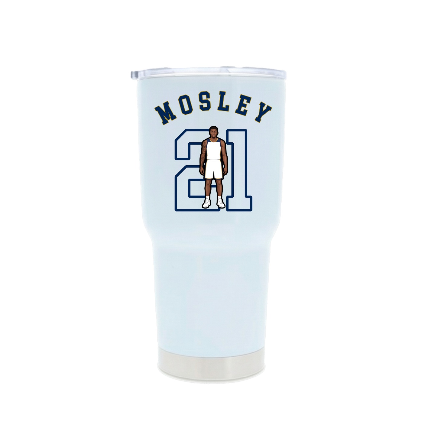 30oz Stainless Steel Tumbler — Shirsey Arch in White