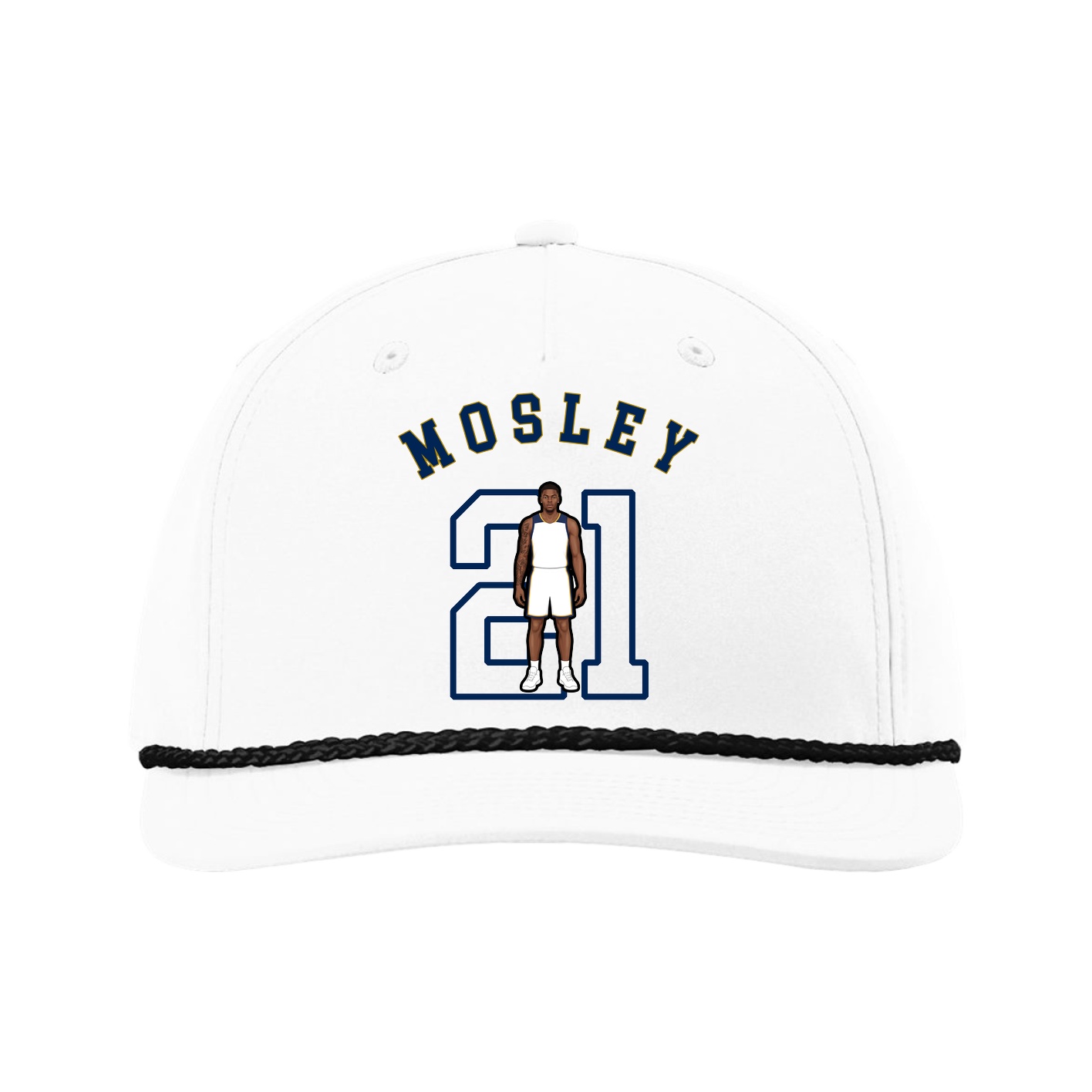 Five-Panel Classic Rope Cap — Shirsey Arch in White