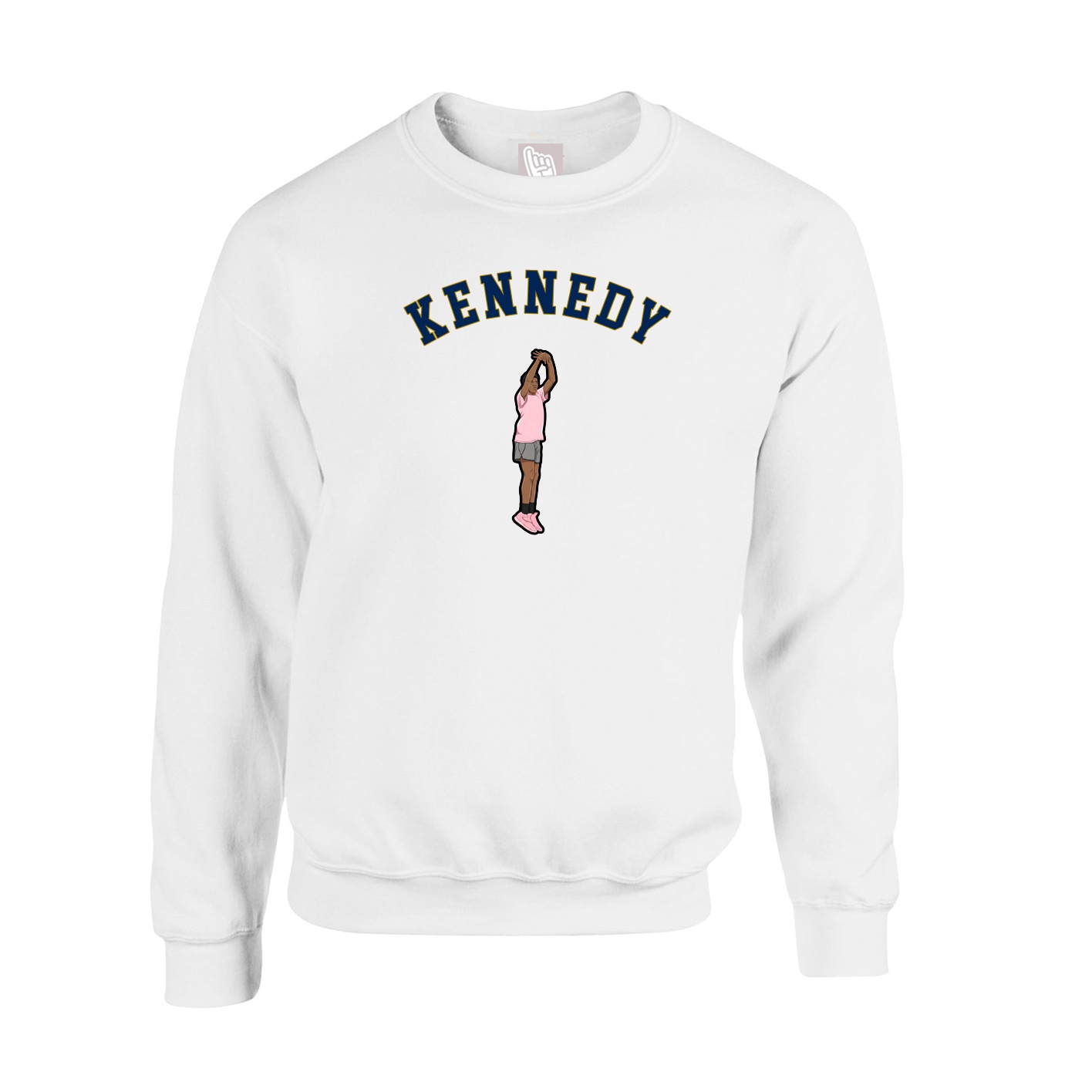 Fleece Crew — Shirsey Arch in White