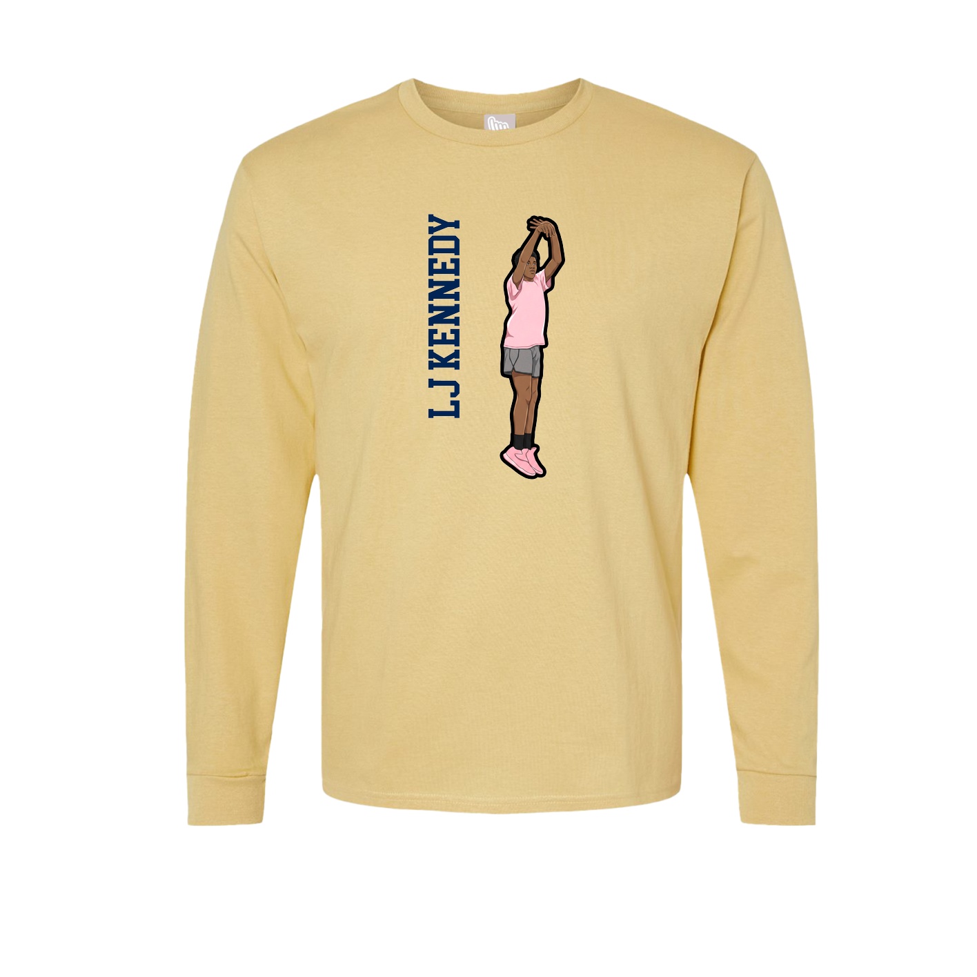 Long Sleeve Tee — Name Vertical in Vegas Gold