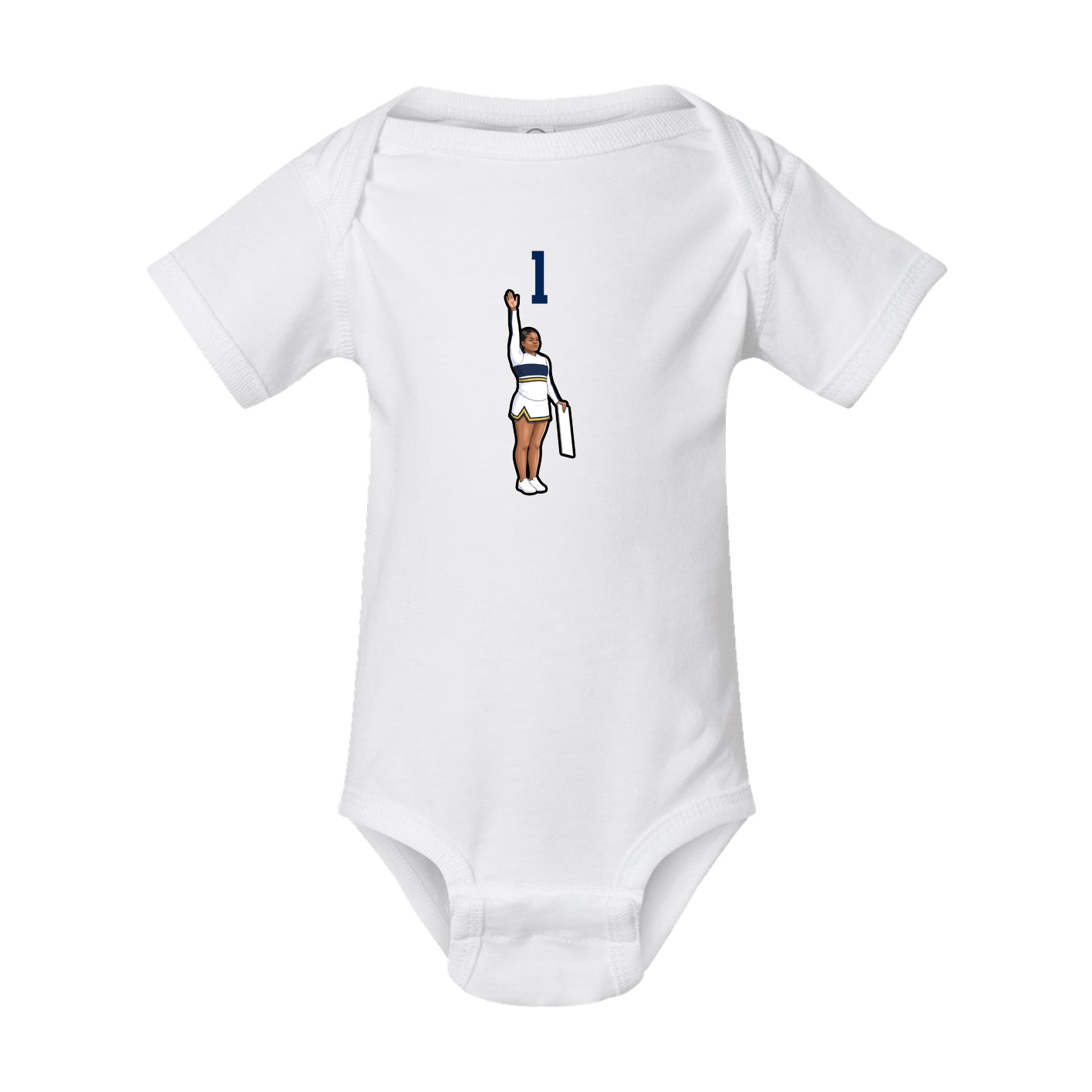 Baby Onesie — Number Top in White