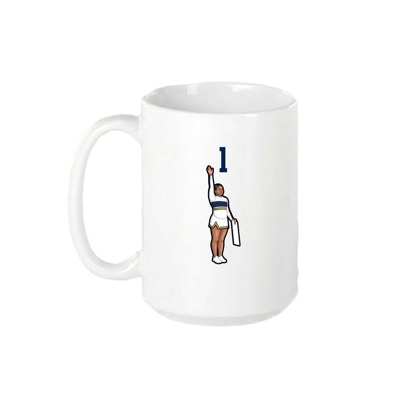 15oz Coffee Mug — Number Top in White