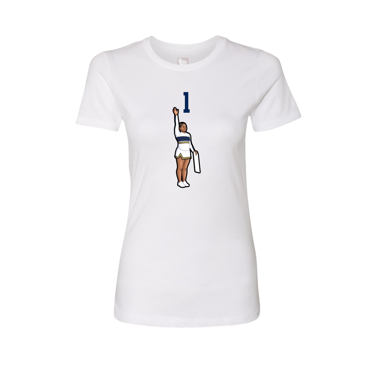 Womens Tee — Number Top in White