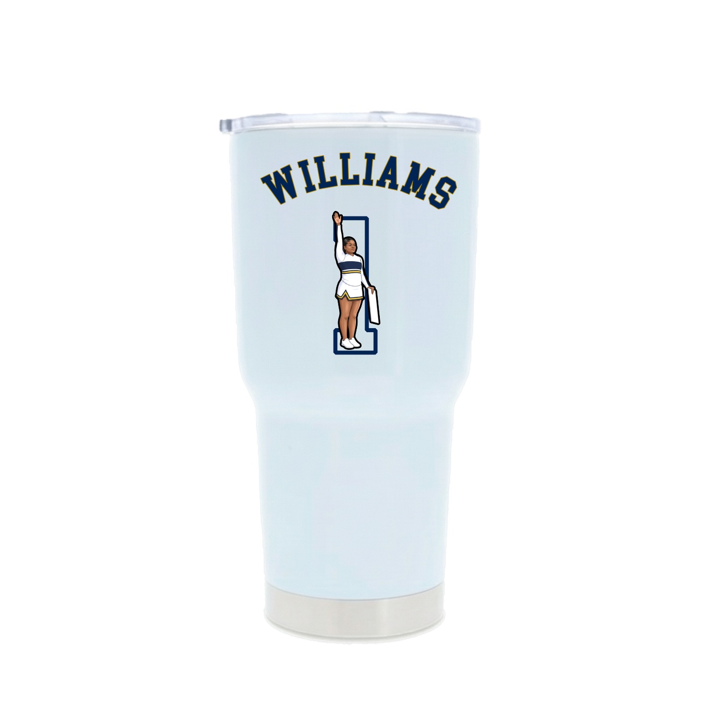 30oz Stainless Steel Tumbler — Shirsey Arch in White