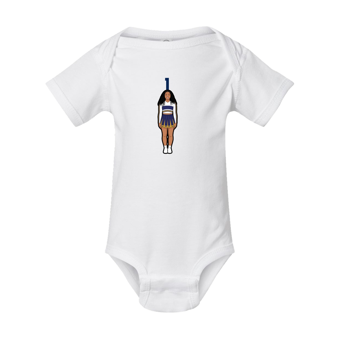 Baby Onesie — Number Top in White