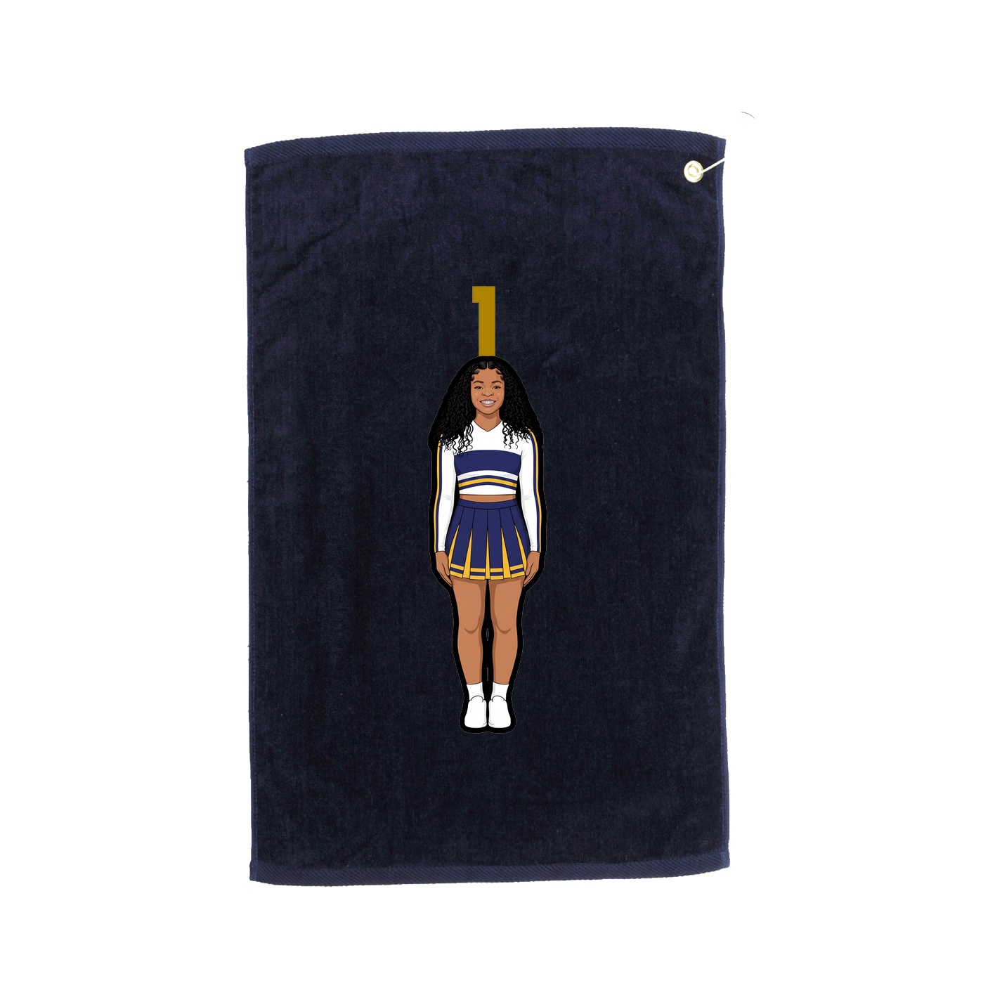 Golf Towel — Number Top in Navy