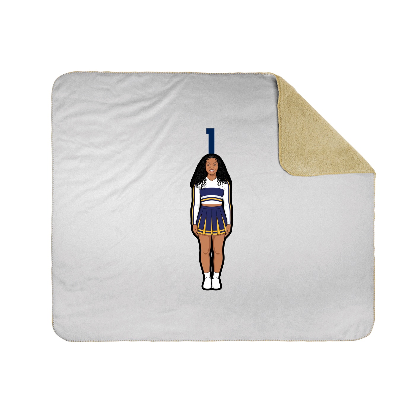 Throw Blanket — Number Top in White
