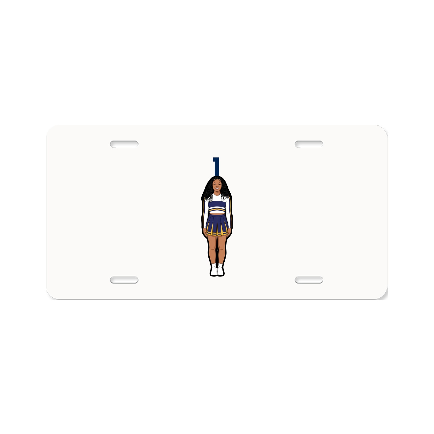 License Plate — Number Top in Classic