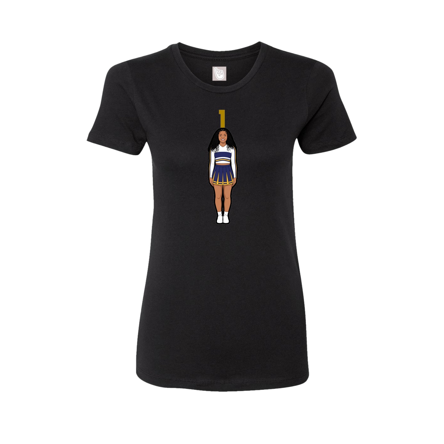 Womens Tee — Number Top in Black
