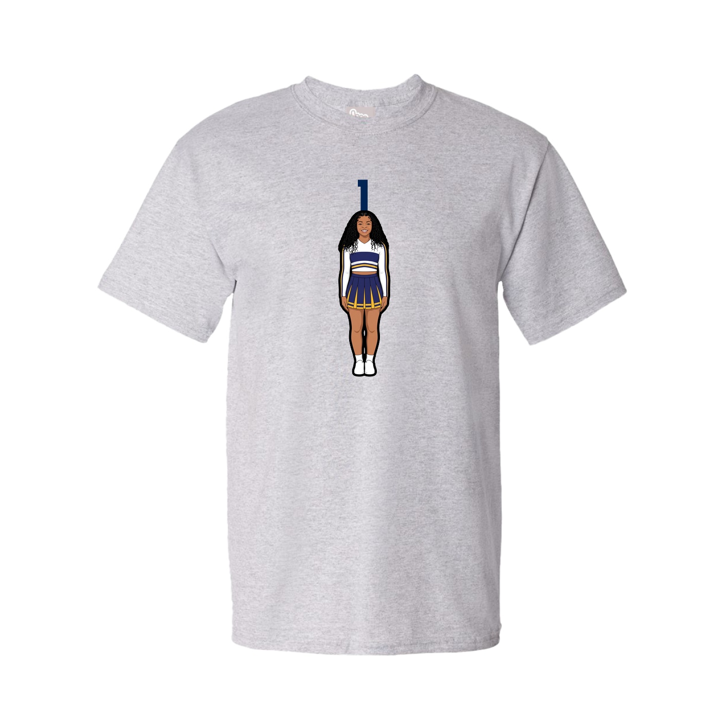 Youth Tee — Number Top in Grey