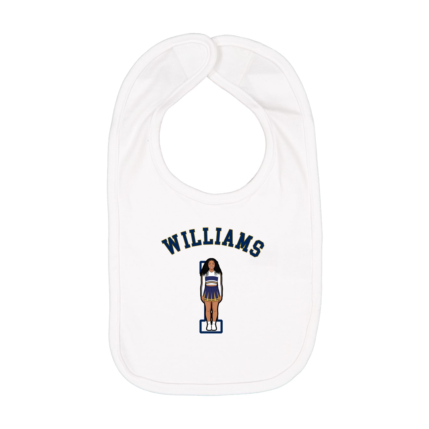 Infant Bib — Shirsey Arch in White
