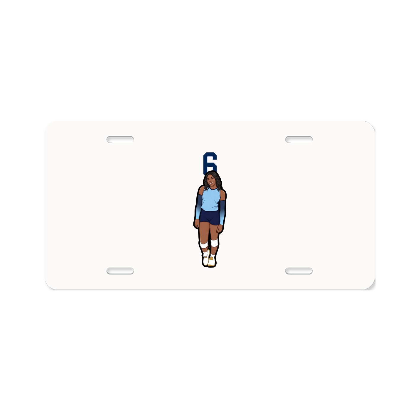 License Plate — Number Top in Classic