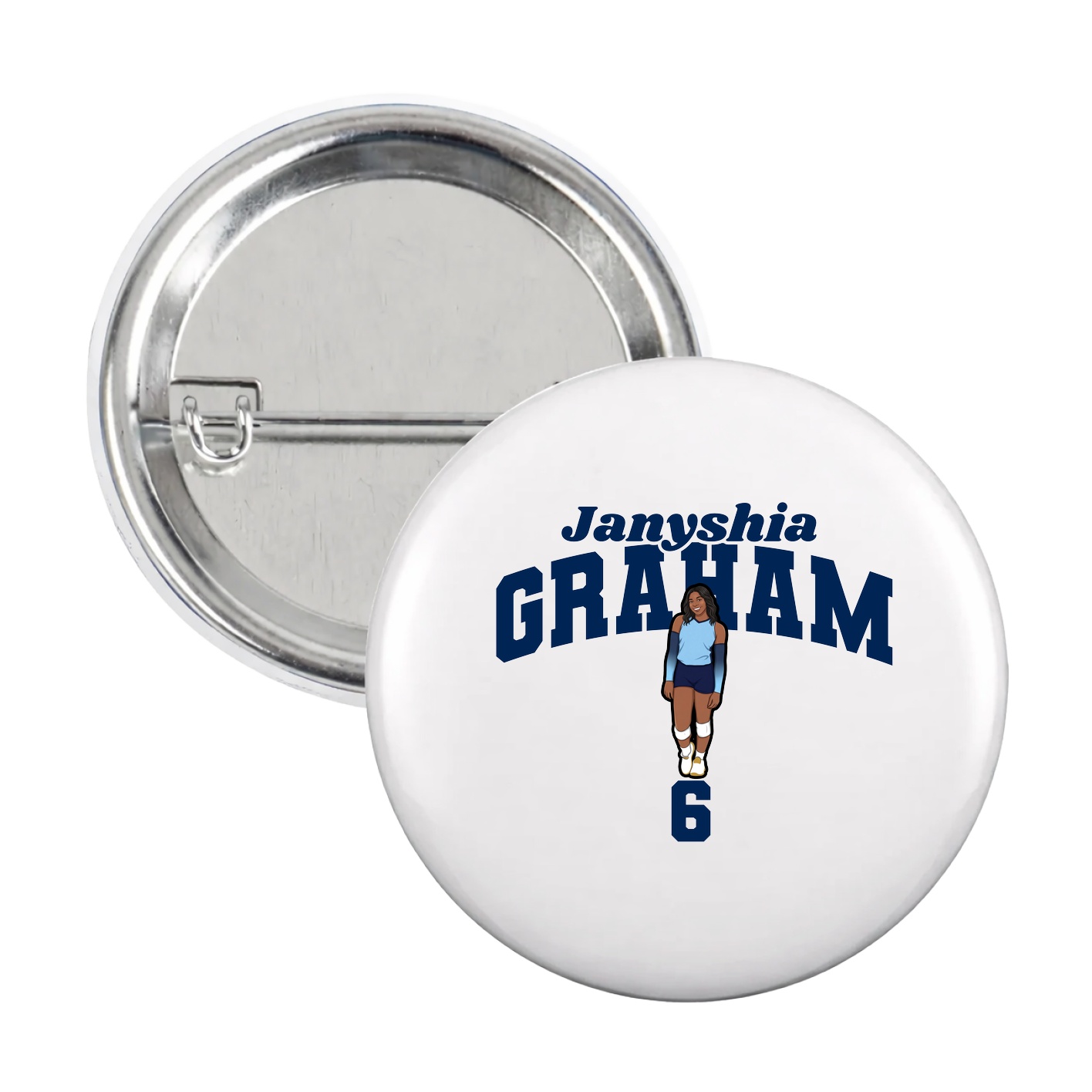 Game Day Button — Signature Arch in White