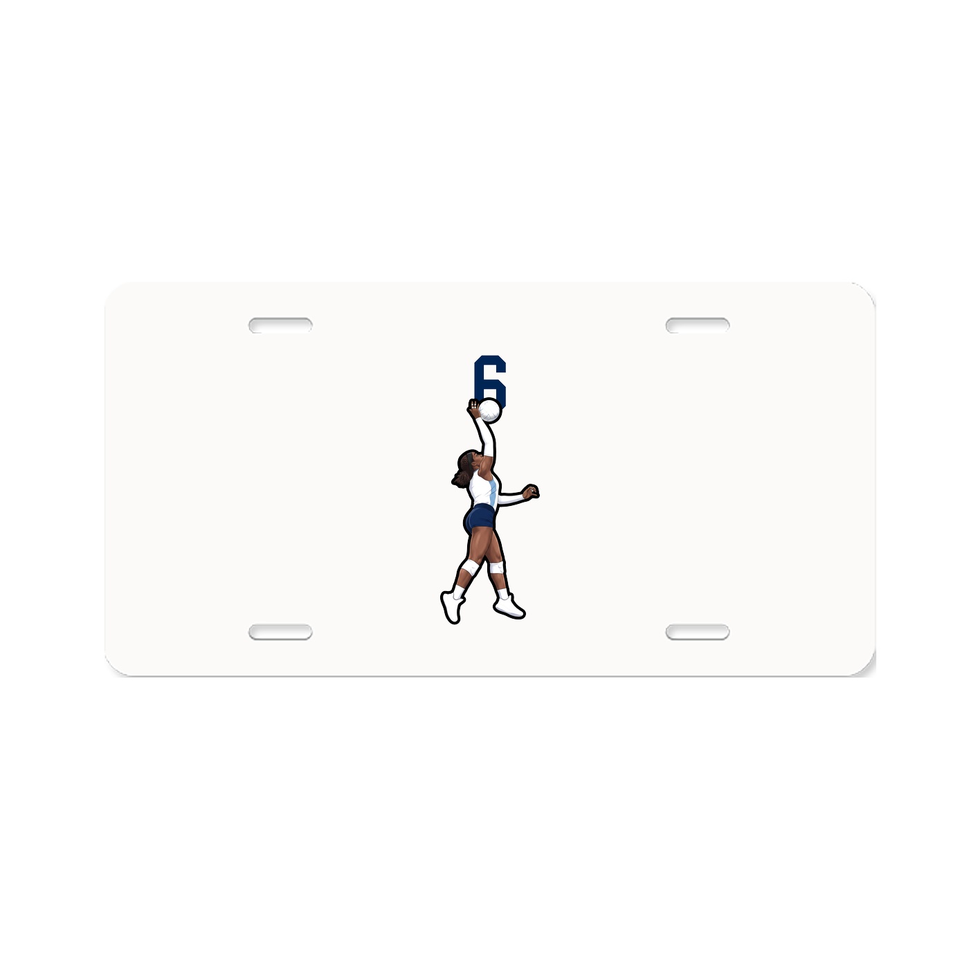 License Plate — Number Top in Classic