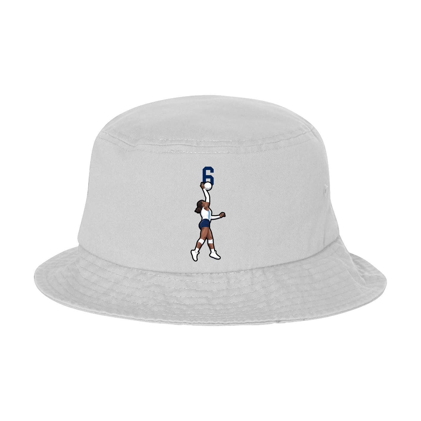 Bucket Cap — Number Top in White