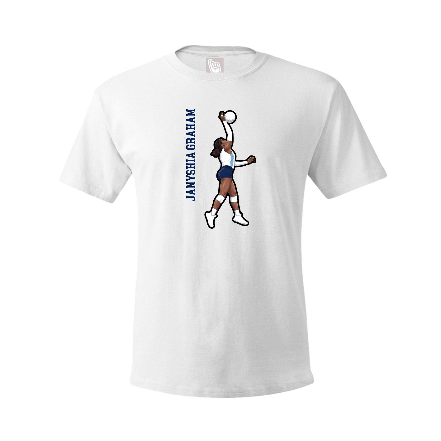 Youth Tee — Name Vertical in White