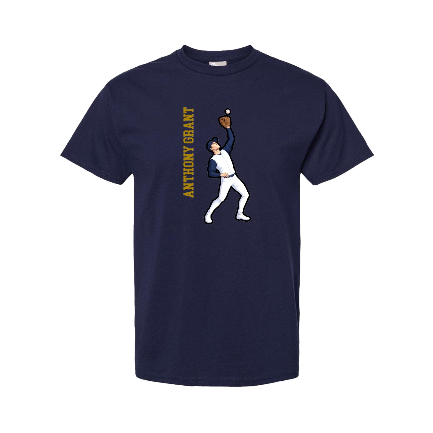 Youth Tee — Name Vertical in Navy