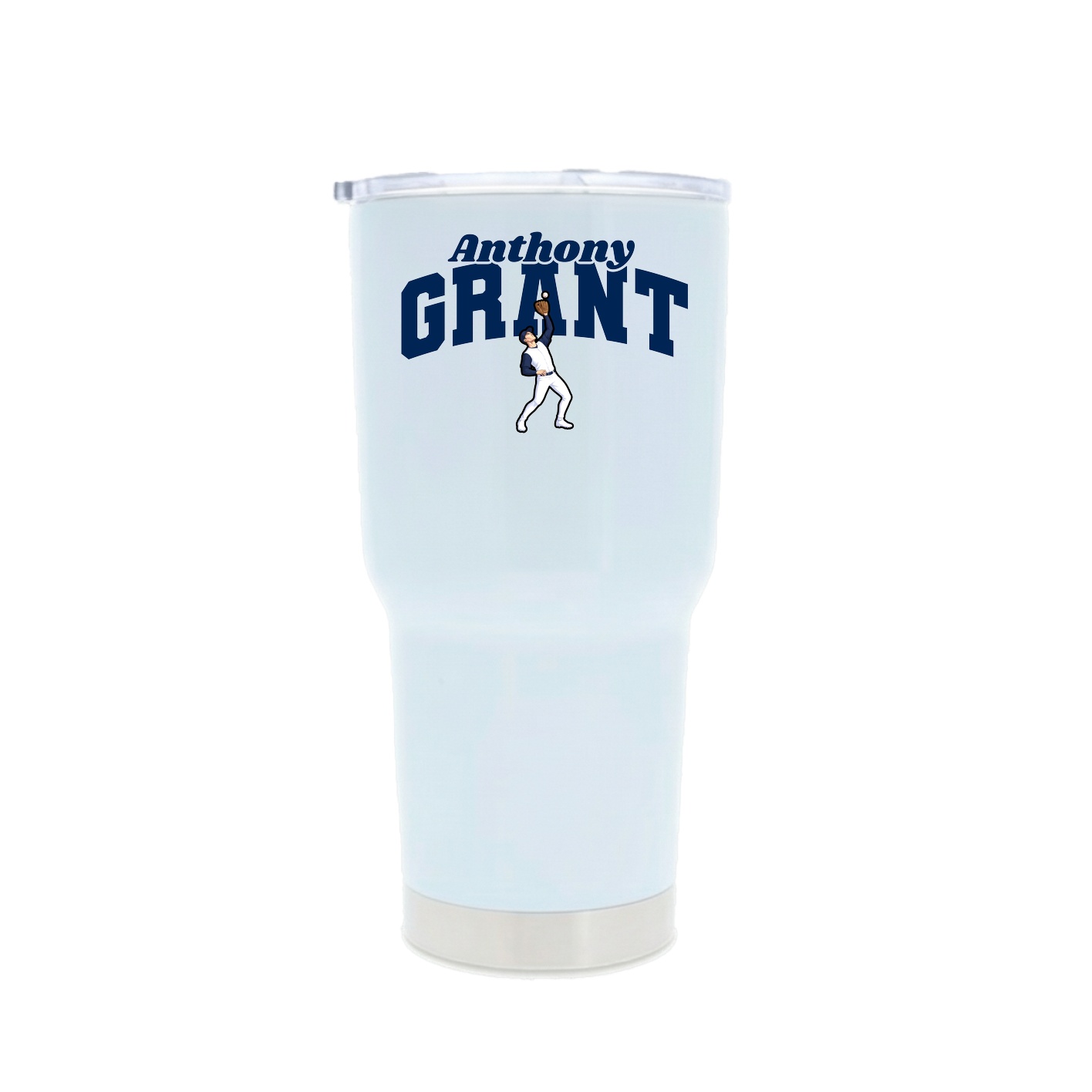 30oz Stainless Steel Tumbler — Signature Arch in White