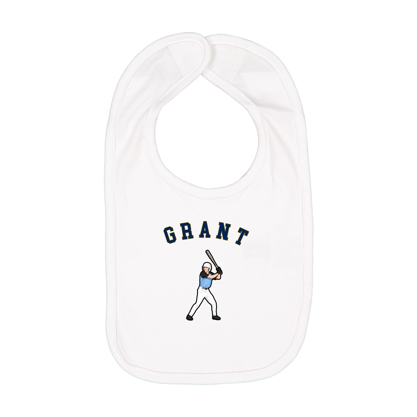 Infant Bib — Shirsey Arch in White