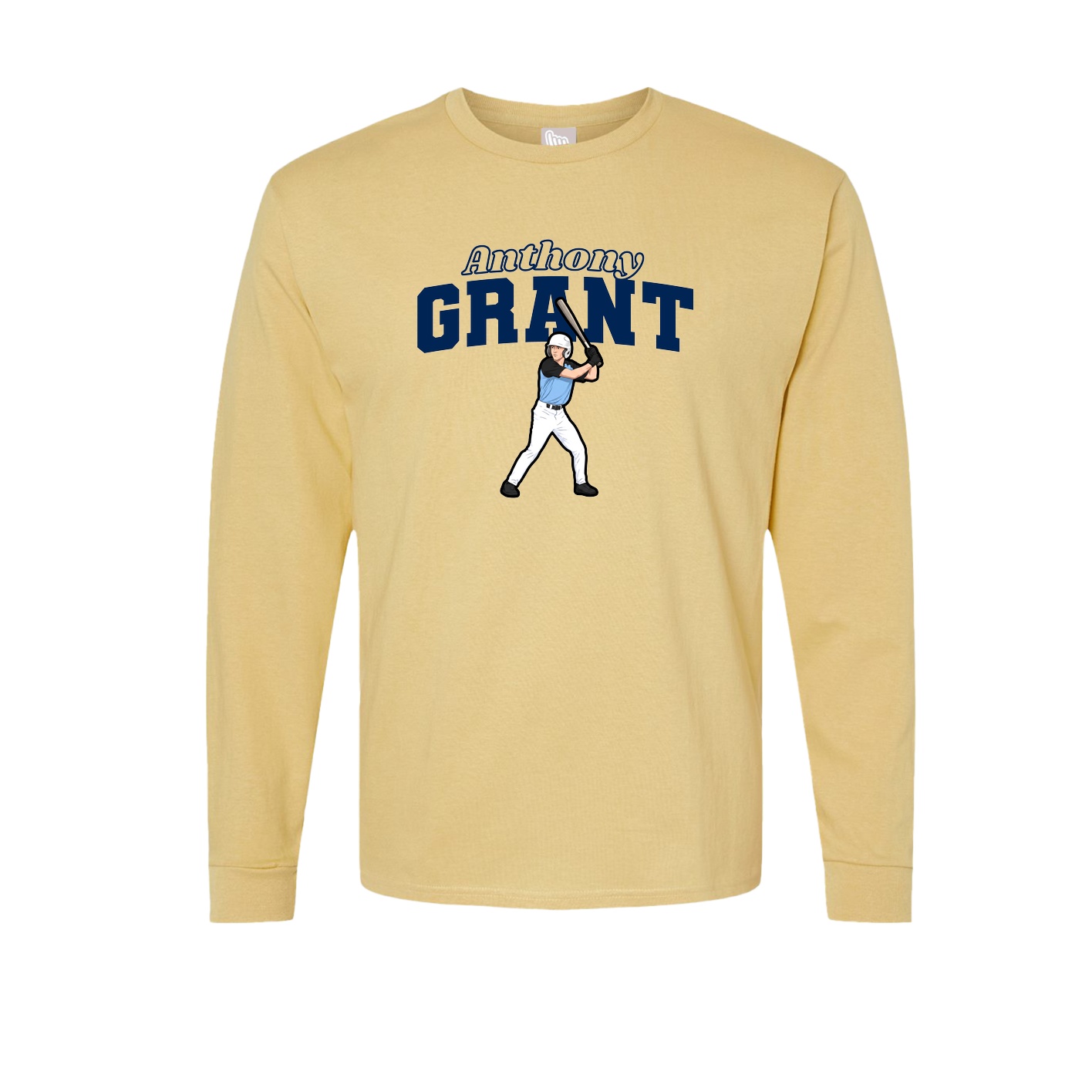 Long Sleeve Tee — Name Arch in Vegas Gold