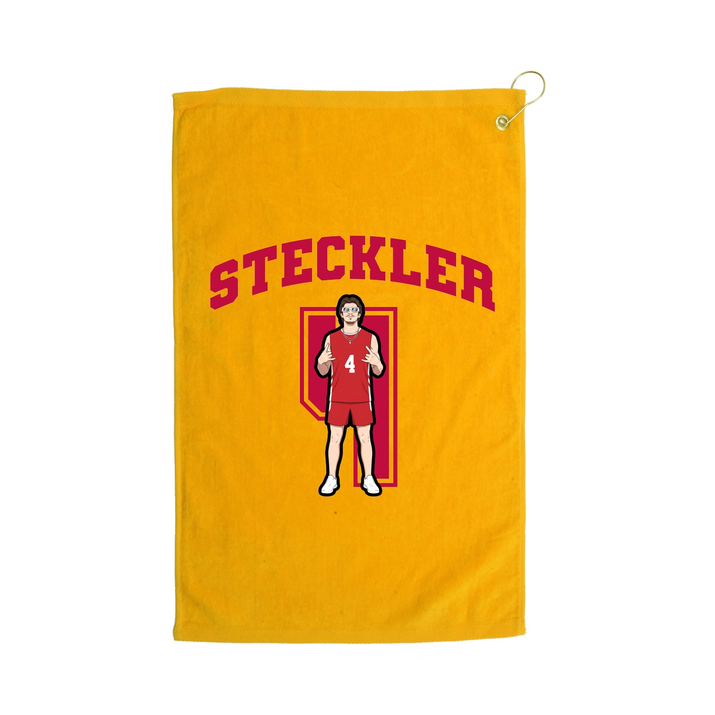 Golf Towel — Number in Gold