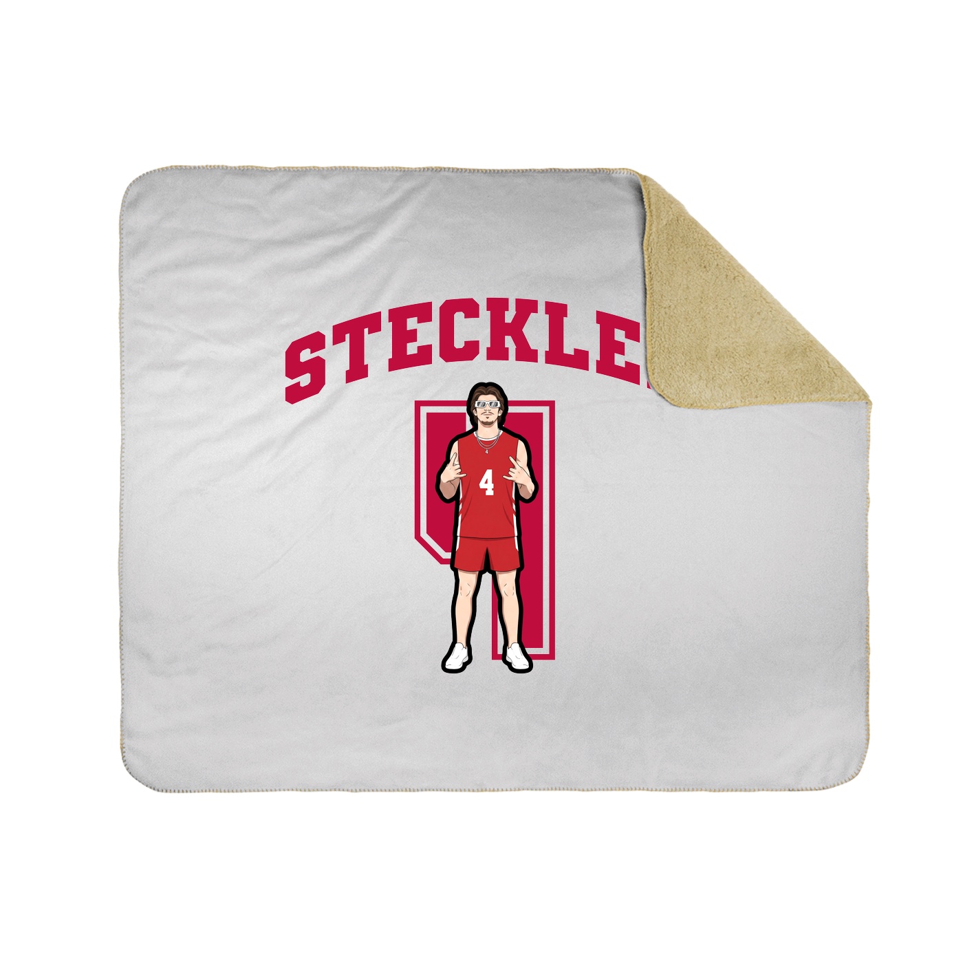 Throw Blanket — Number in White