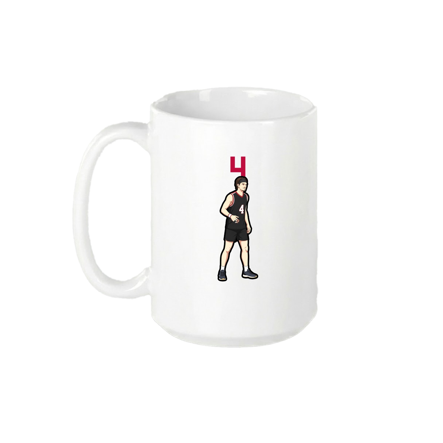 15oz Coffee Mug — Number Top in White