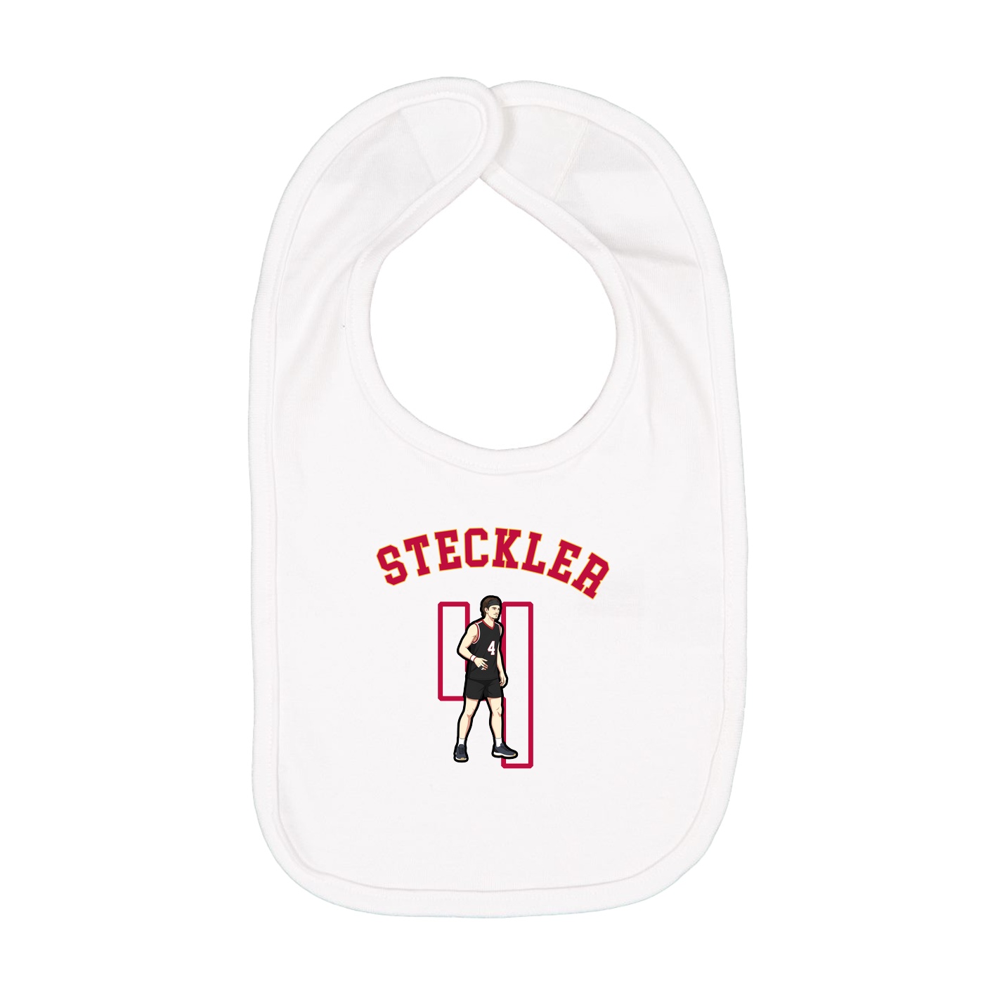 Infant Bib — Shirsey Arch in White