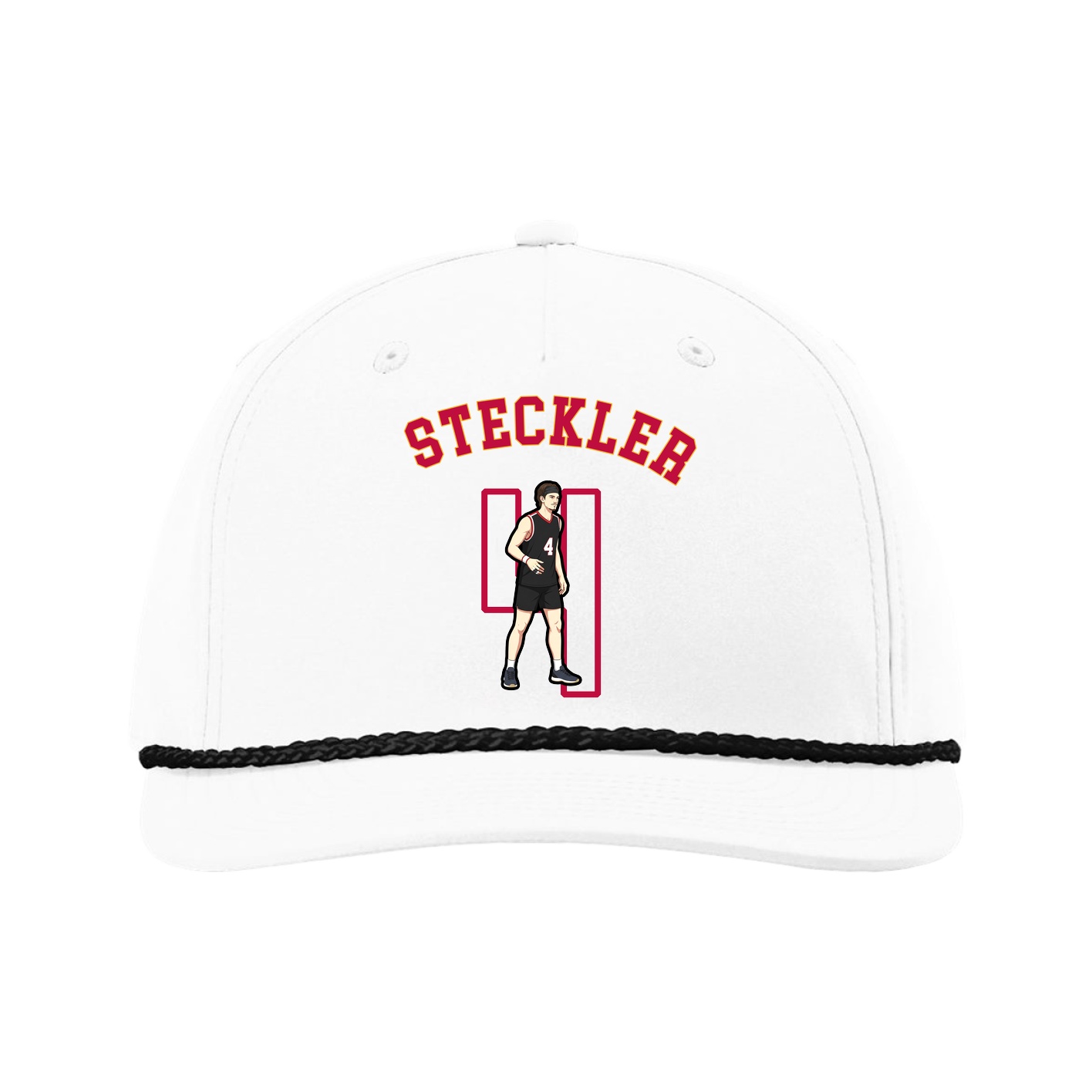 Five-Panel Classic Rope Cap — Shirsey Arch in White