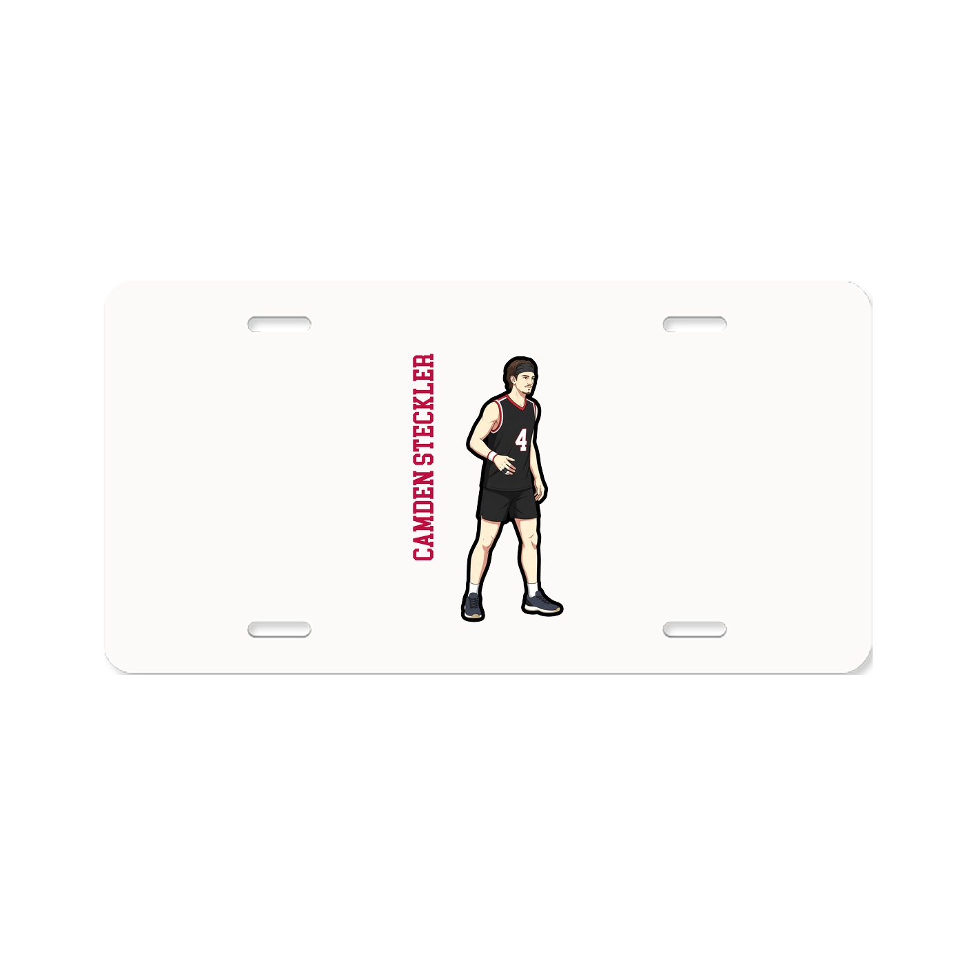 License Plate — Name Vertical in Classic