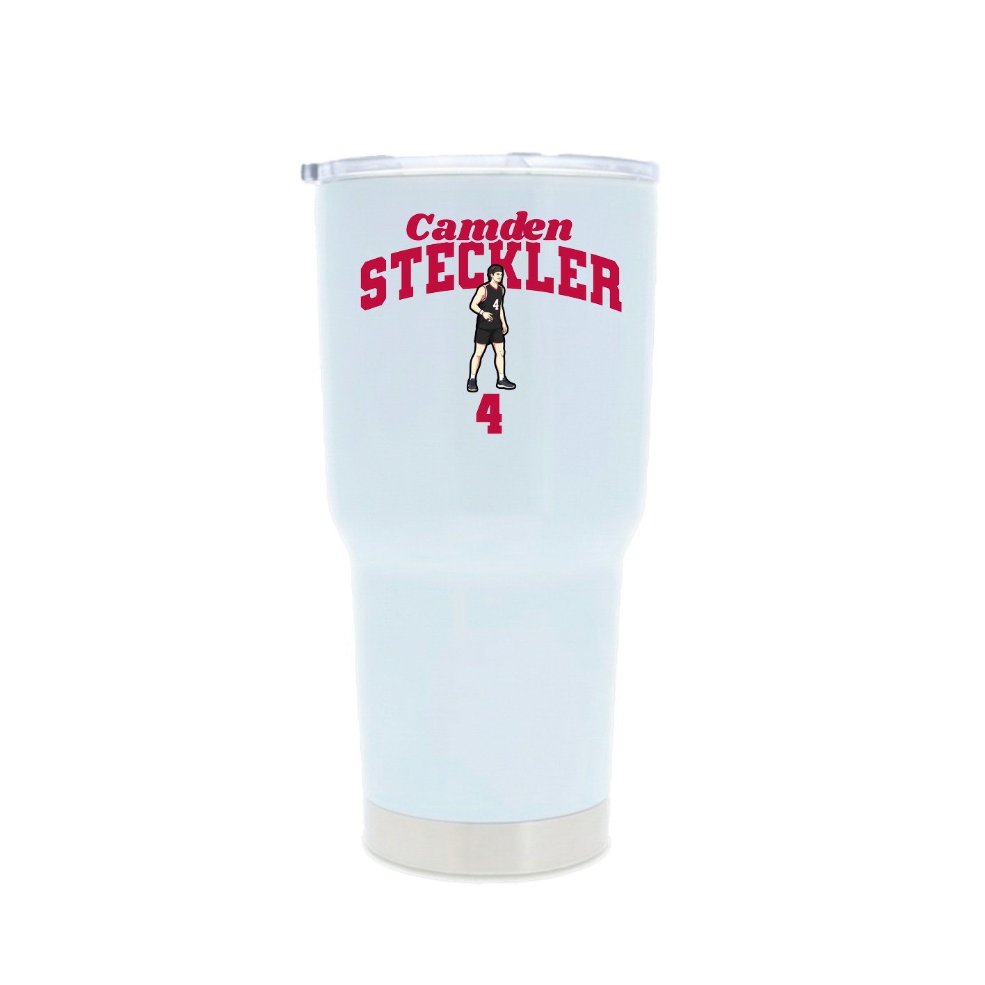 30oz Stainless Steel Tumbler — Signature Arch in White