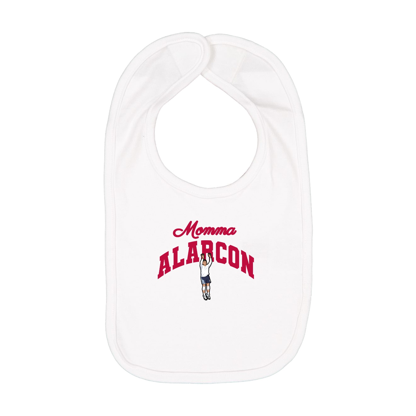 Infant Bib — Mothers Day Arch in White